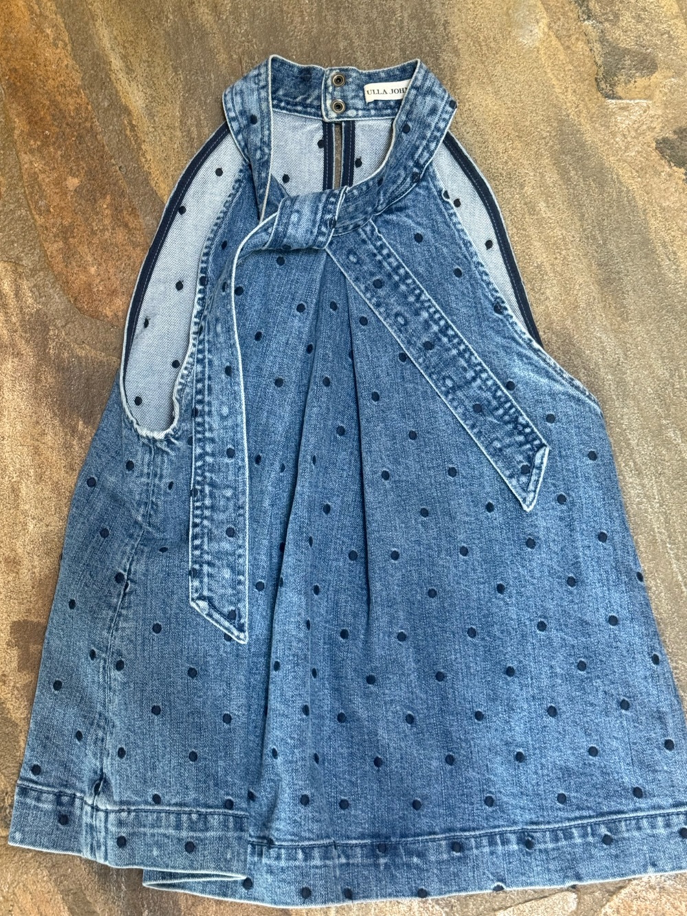 Ulla Johnson Polka Dot Denim Halter size 4